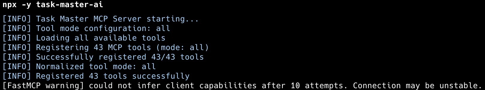 터미널 정상 동작